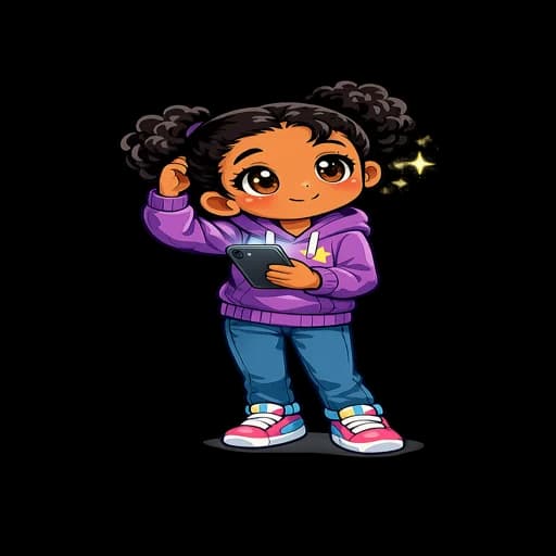 A student using a tablet to explore AI concepts with guidance