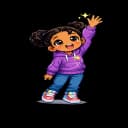 Maya waving